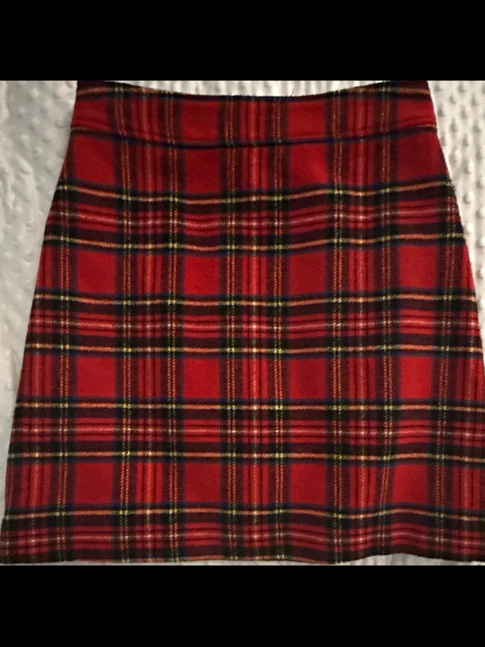 J. Crew Red Tartan Plaid Mini Skirt